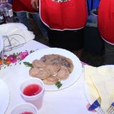 Finał "Festiwalu Dziedzictwa Kresów" w Baszni Dolnej, Konkurs kulinarny „Kresowe Jadło”, Razowe pierogi z serem i ziemniakami z maczką, zdj. Małgorzata Glesman