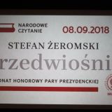 Narodowe Czytanie "Przedwiośnia" Stefana Żeromskiego, zdj, Agata Nowak
