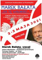 Plakat koncertu Marka Bałaty Za tę wolność... 2 i 3 maja online