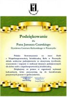 Podziękowanie od Polskiego Stowarzyszenia na rzecz Osób z Niepełnosprawnością Intelektualną Koło w Przemyślu